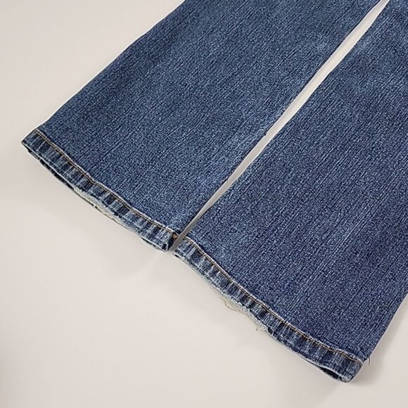 REVOLT Women's Jeans Dark Blue Denim Fade Boot Cut Stretch Size 8 - Picture 9 of 13